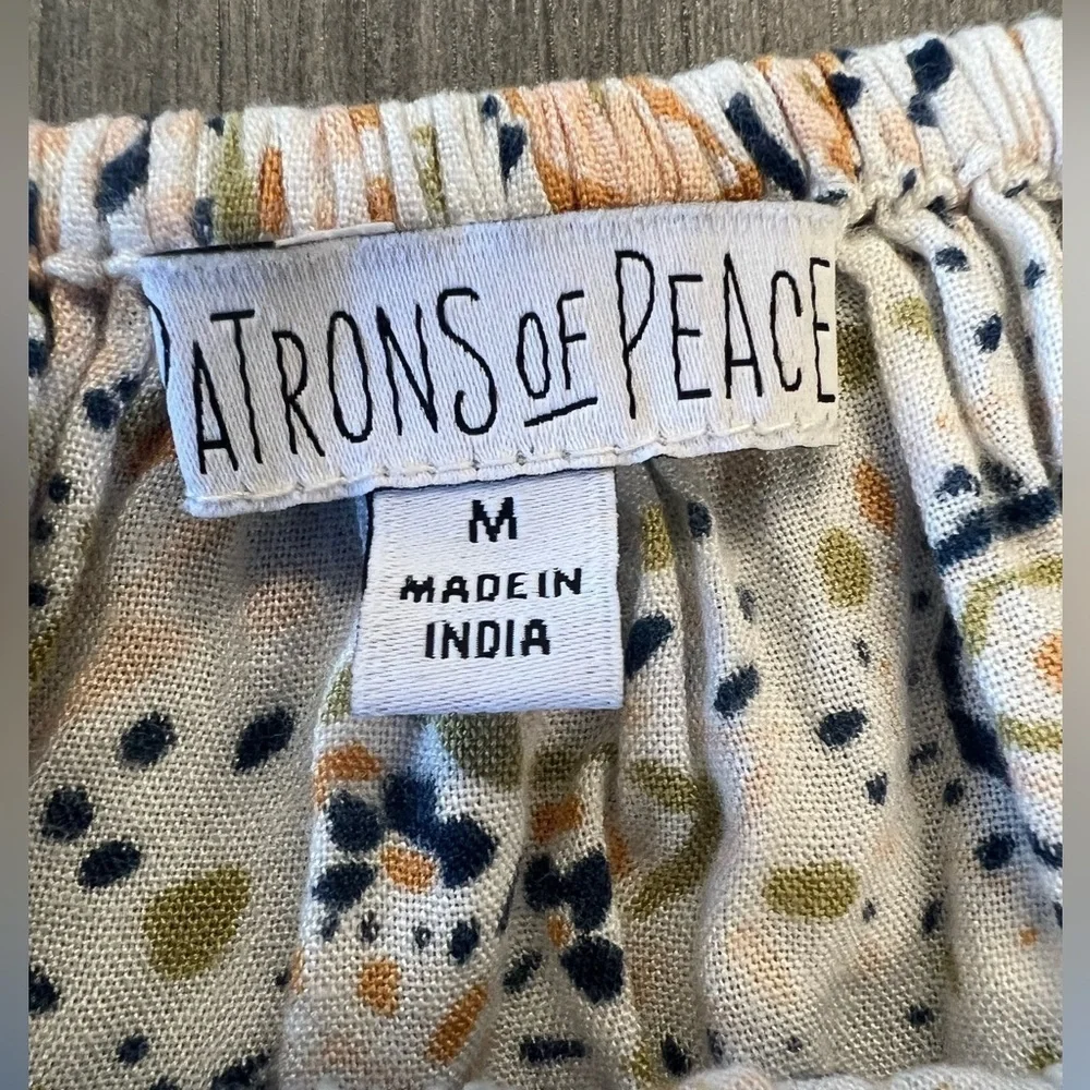 Patrons of Peace cream paisley bohemian cropped flowy tank top rayon - Picture 11 of 11